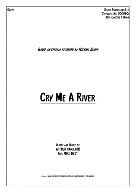 Cry Me A River Guitar Sheet Music