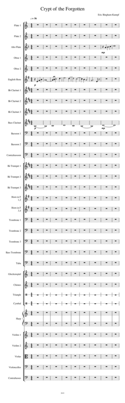 Free Sheet Music Crypt Of The Forgotten