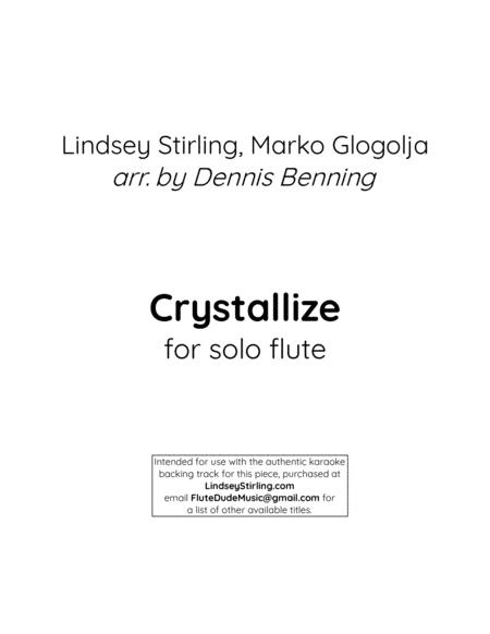 Crystallize For Solo Flute No Piano Sheet Music