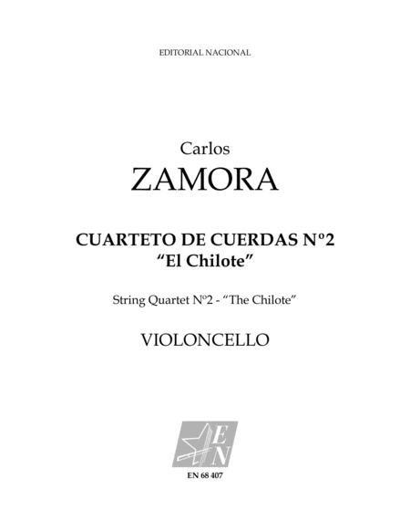 Cuarteto De Cuerdas N 2 El Chilote String Quartet N 2 The Chilote Sheet Music