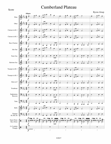 Free Sheet Music Cumberland Plateau