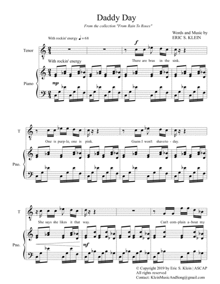 Free Sheet Music Daddy Day