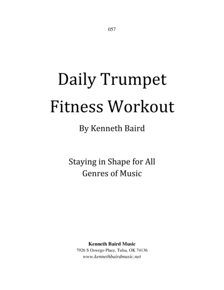 Daily Trumpet Fitness Workout Staying In Shape For All Genres Of Music Sheet Music