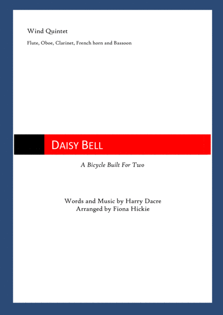 Daisy Bell A Bicycle Built For Two Sheet Music