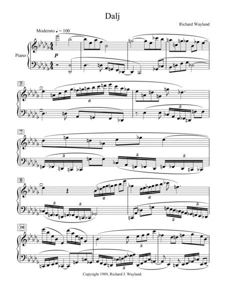 Dalj Piano Sheet Music