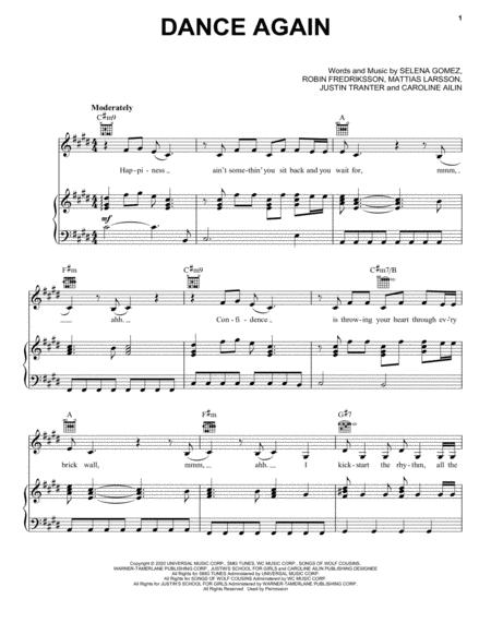 Dance Again Sheet Music