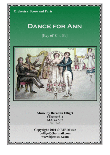Dance For Ann Orchestra Score And Parts Pdf Sheet Music