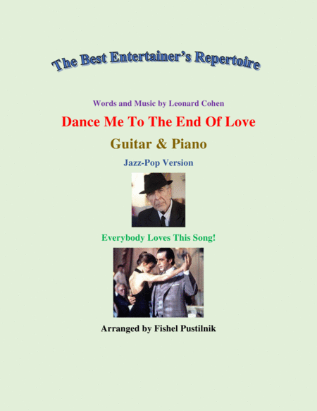 Free Sheet Music Dance Me To The End Of Love For Guitar And Piano Video