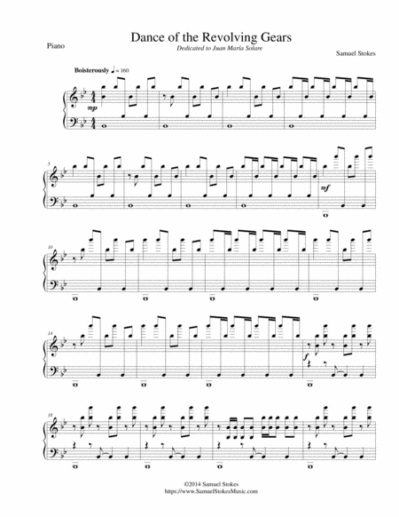 Free Sheet Music Dance Of The Revolving Gears For Piano