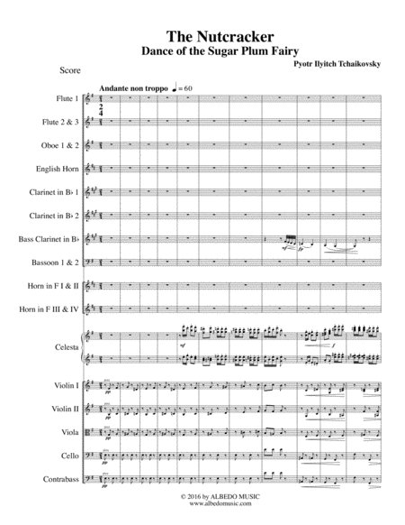 Dance Of The Sugar Plum Fairy From The Nutcracker For Full Orchestra Sheet Music