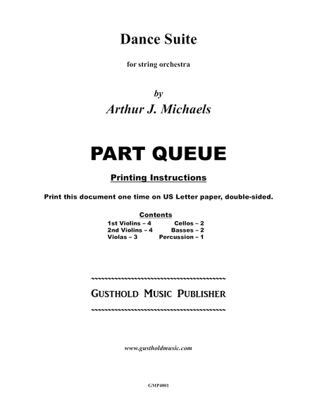 Dance Suite Parts Sheet Music