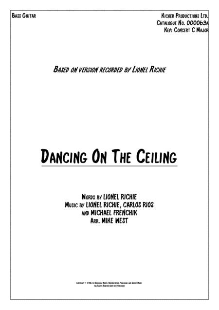 Dancing On The Ceiling Bass Guitar Sheet Music