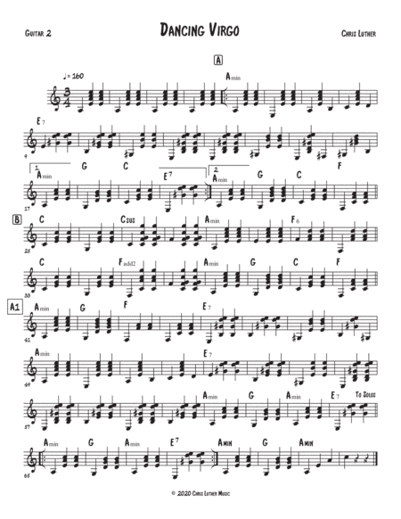 Dancing Virgo Guitar 2 Sheet Music