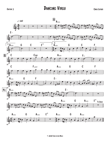 Dancing Virgo Guitar1 Sheet Music