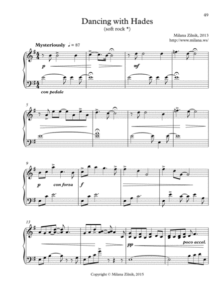 Free Sheet Music Dancing With Hades