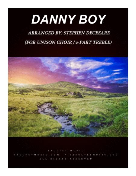 Danny Boy For Unison 2 Part Treble Sheet Music