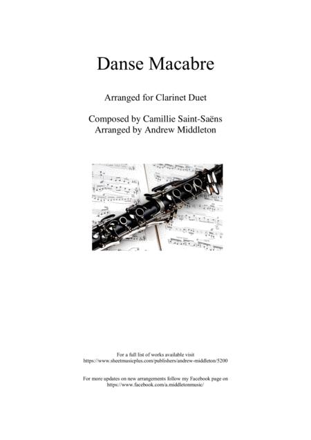 Danse Macabre Arranged For Clarinet Duet Sheet Music