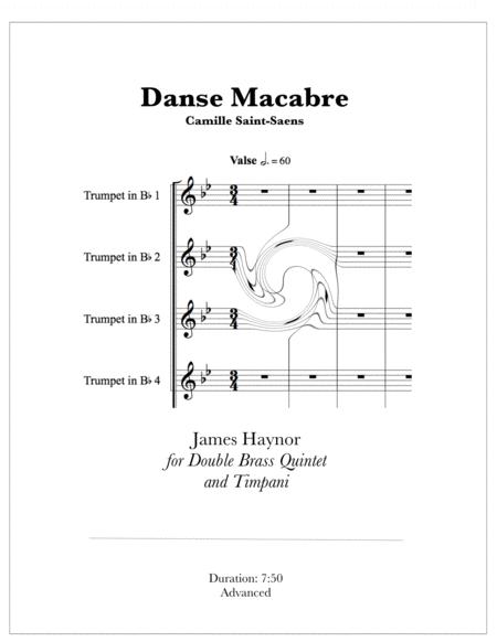 Danse Macabre For Double Brass Quintet And Timpani Sheet Music