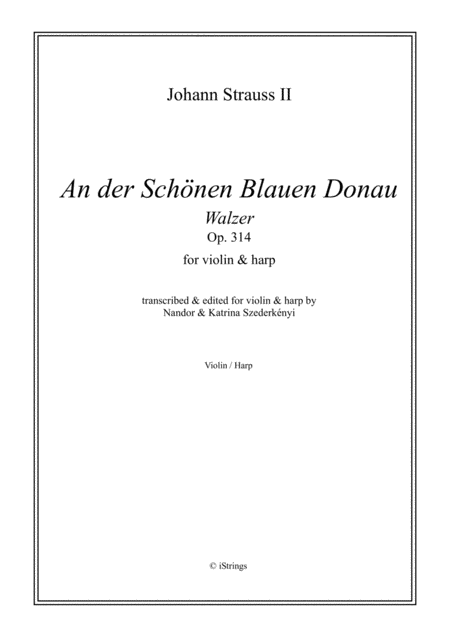 Free Sheet Music Danube Waltz