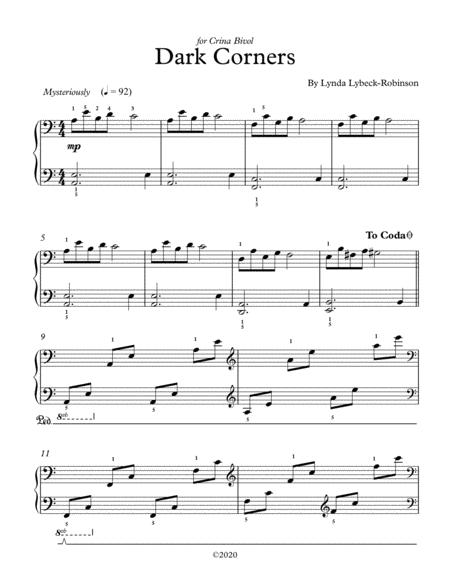 Free Sheet Music Dark Corners