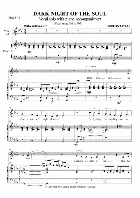 Dark Night Of The Soul Sheet Music