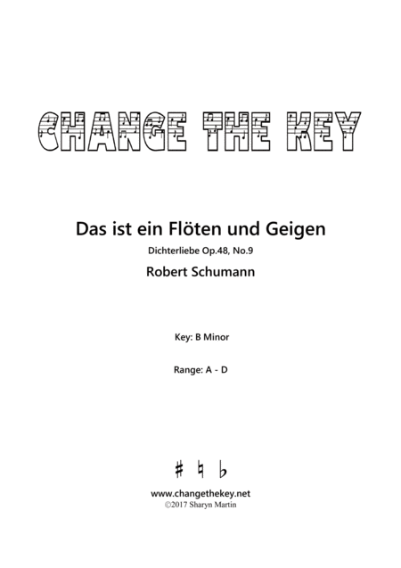 Das Ist Ein Floten Und Geigen B Minor Sheet Music