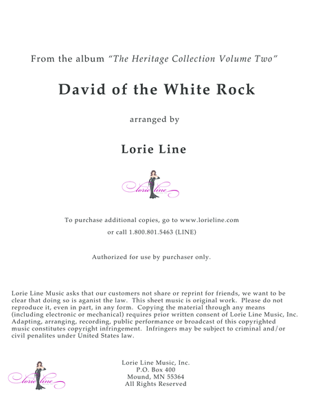 Free Sheet Music David Of The White Rock