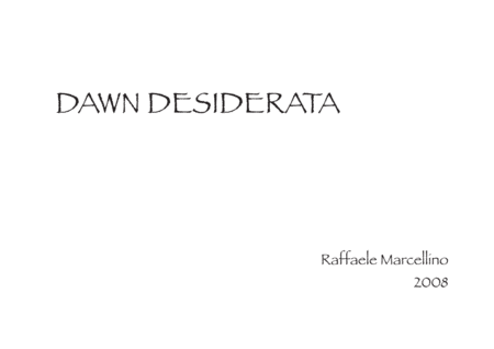 Free Sheet Music Dawn Desiderata