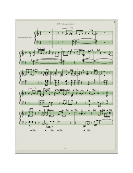 Day 7 An Improvisation Sheet Music