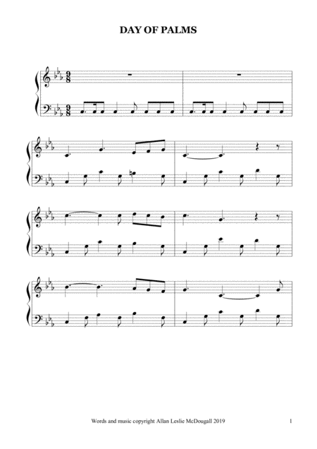 Day Of Palms Sheet Music