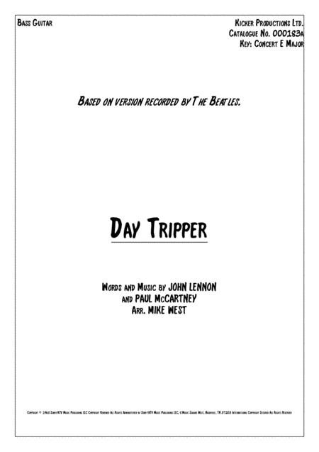 Day Tripper Bass Guitar Sheet Music