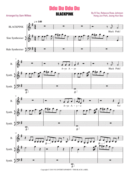 Ddu Du Ddu Du Blackpink Sheet Music