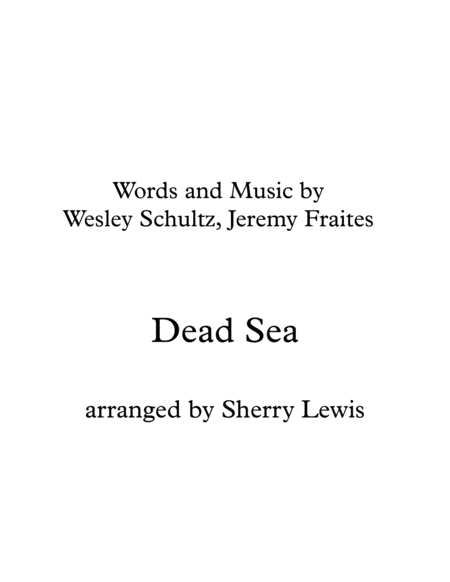 Free Sheet Music Dead Sea String Quartet For String Quartet