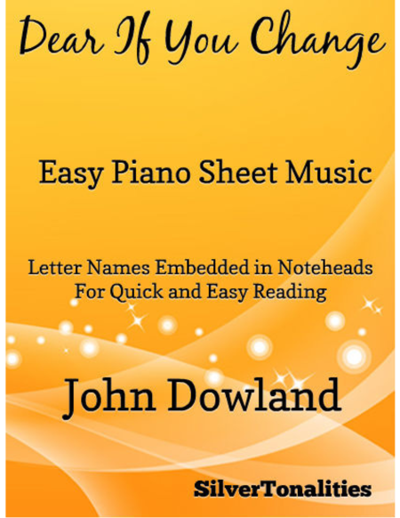 Dear If You Change Easy Piano Sheet Music Sheet Music