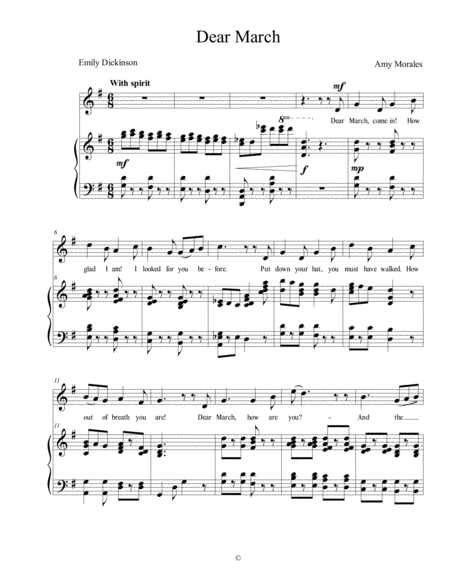 Free Sheet Music Dear March