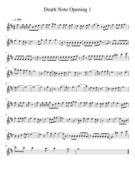 Death Note Opening 1 Sheet Music