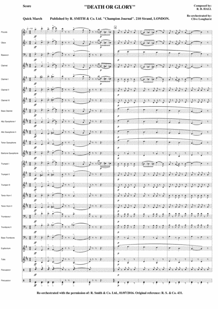 Death Or Glory Sheet Music