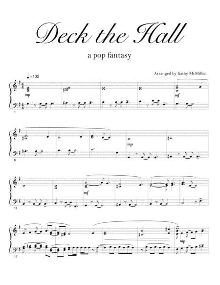 Deck The Hall A Pop Fantasy Sheet Music