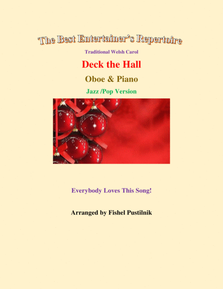 Free Sheet Music Deck The Hall Piano Background For Oboe And Piano