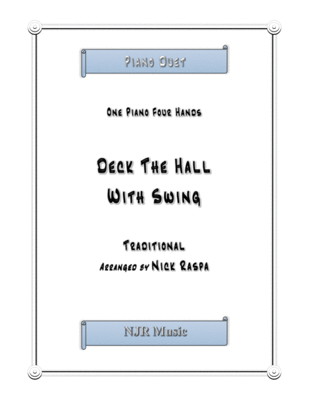 Deck The Hall With Swing 1 Piano 4 Hands Early Intermediate Sheet Music