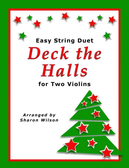 Free Sheet Music Deck The Halls Easy Violin Duet