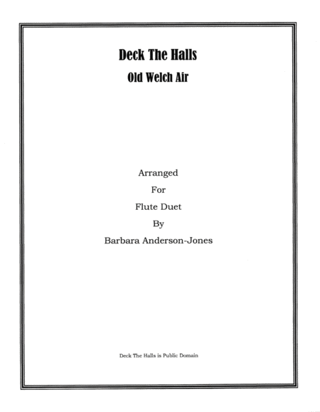 Deck The Halls Flute Duet Sheet Music