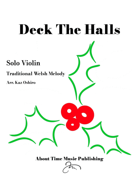 Deck The Halls For Solo Violin Christmas Etude Sheet Music