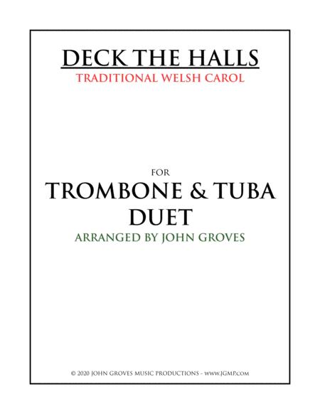 Deck The Halls Trombone Tuba Duet Sheet Music