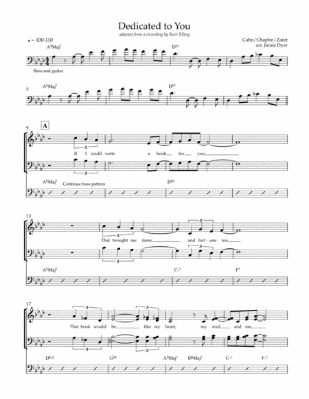 Free Sheet Music Dedicated To You