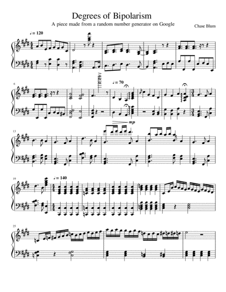 Degrees Sheet Music