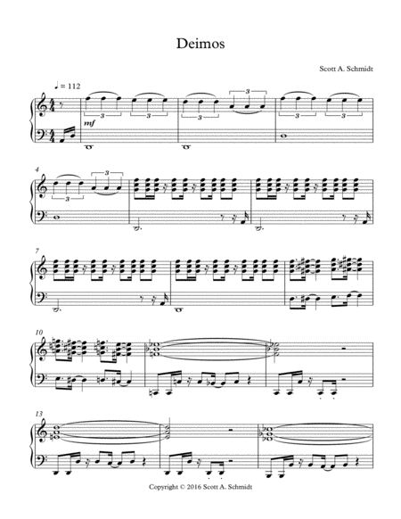 Free Sheet Music Deimos