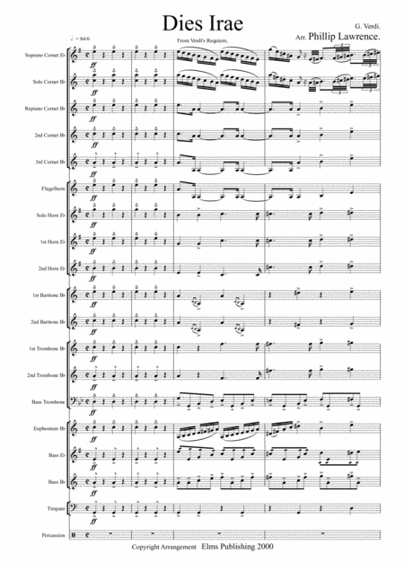 Deis Irae From Verdis Requiem Sheet Music