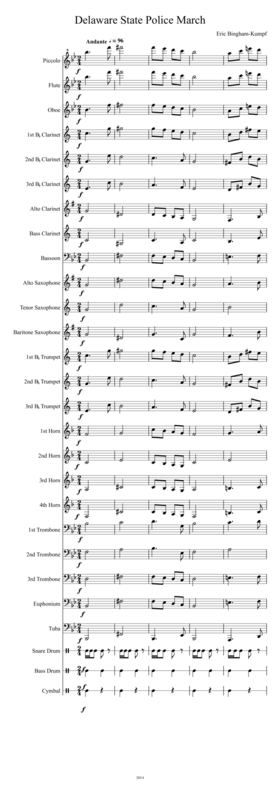 Delaware State Police March Sheet Music