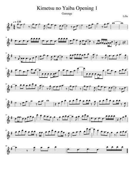 Demon Slayer Opening 1 Sheet Music